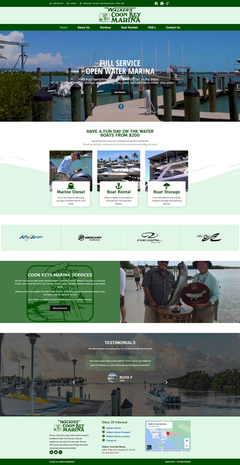 Walker's Coon Key Marina – Boating storage Fishing & Food