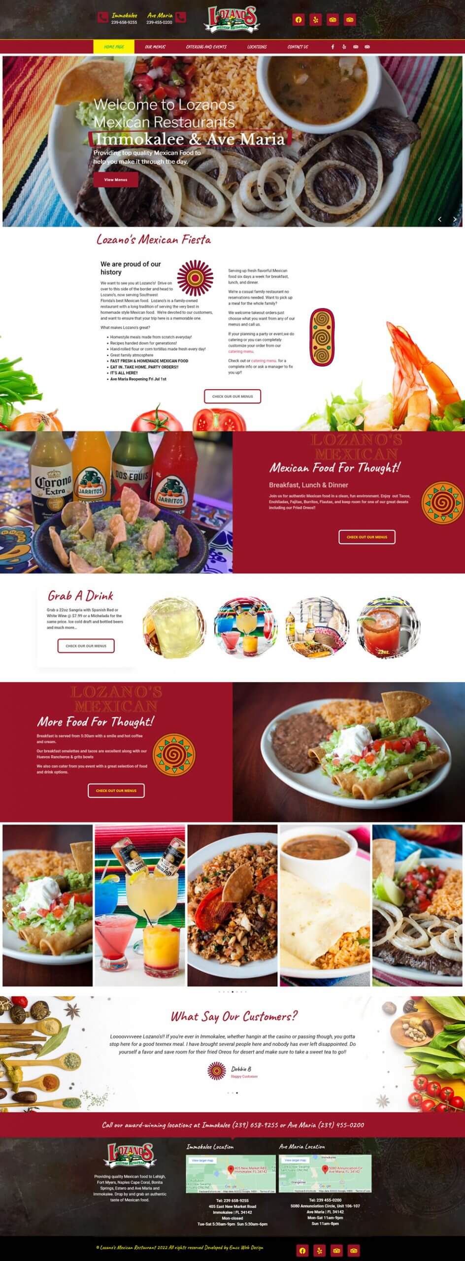 Lozanos Mexican Restaurants – Serving Mexican Food In Immokalee and Avi Maria